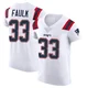 Kevin Faulk ＃33 New England Patriots Elite Vapor Untouchable Jersey - Men's White