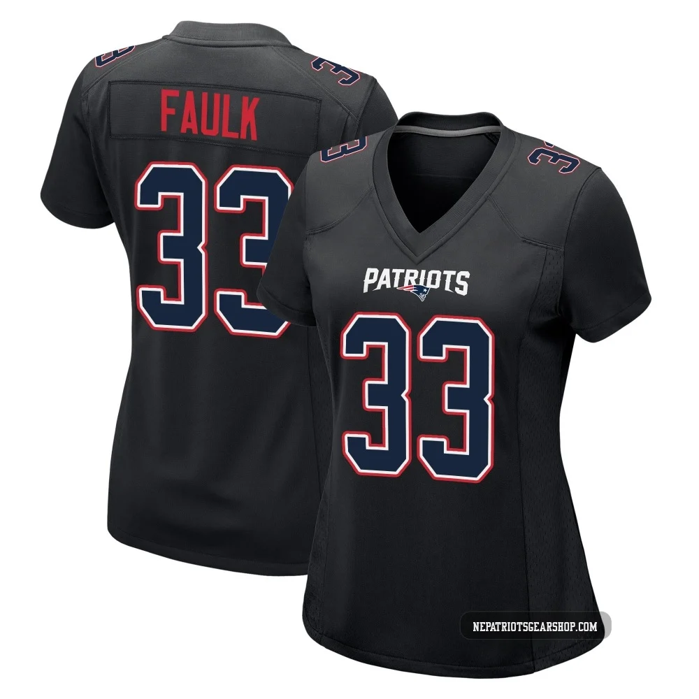 Kevin Faulk ＃33 New England Patriots Game Carbon Fashion Jersey - Women's Black