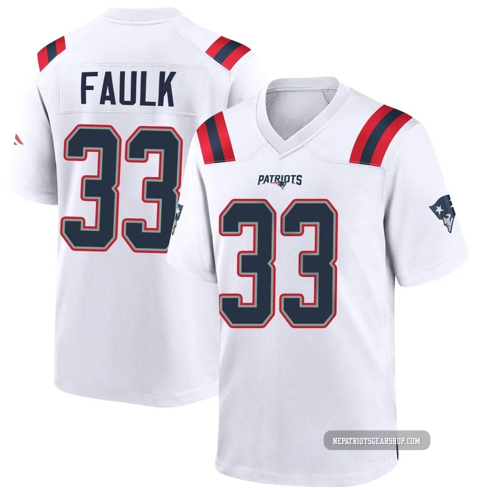 Kevin Faulk ＃33 New England Patriots Game Jersey - Youth White