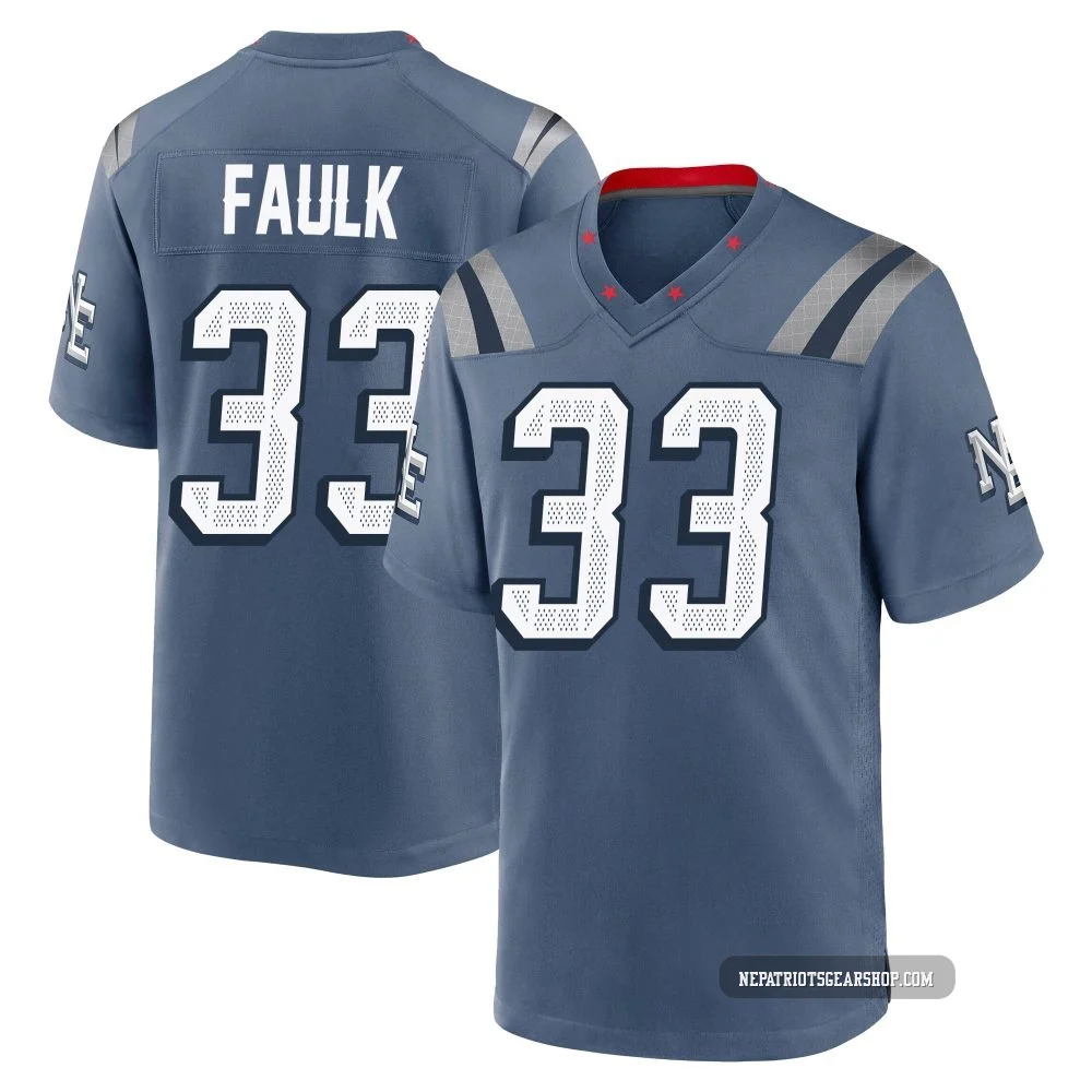 Kevin Faulk ＃33 New England Patriots Game Storm 2025 Rivalries Collection Jersey - Youth Blue