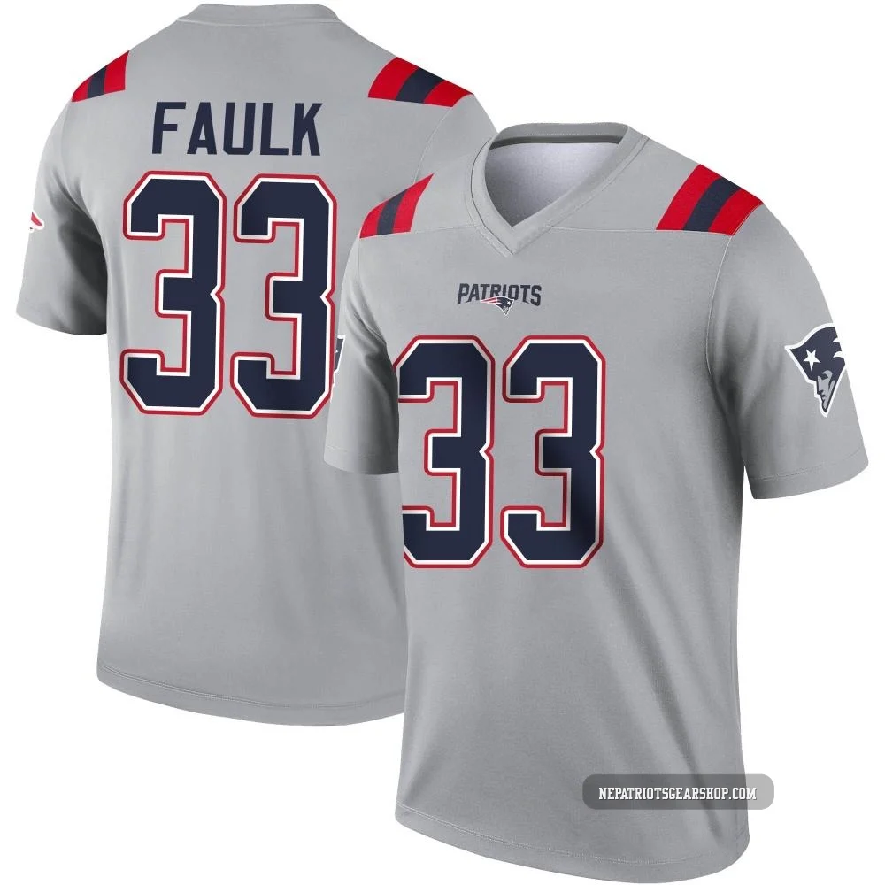 Kevin Faulk ＃33 New England Patriots Legend Inverted Jersey - Men's Gray