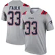 Kevin Faulk ＃33 New England Patriots Legend Inverted Jersey - Men's Gray