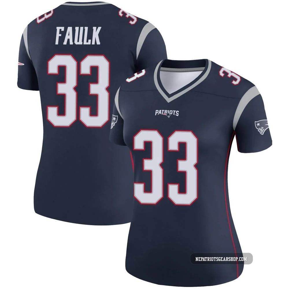 Kevin Faulk ＃33 New England Patriots Legend Jersey - Women's Navy