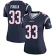 Kevin Faulk ＃33 New England Patriots Legend Jersey - Women's Navy