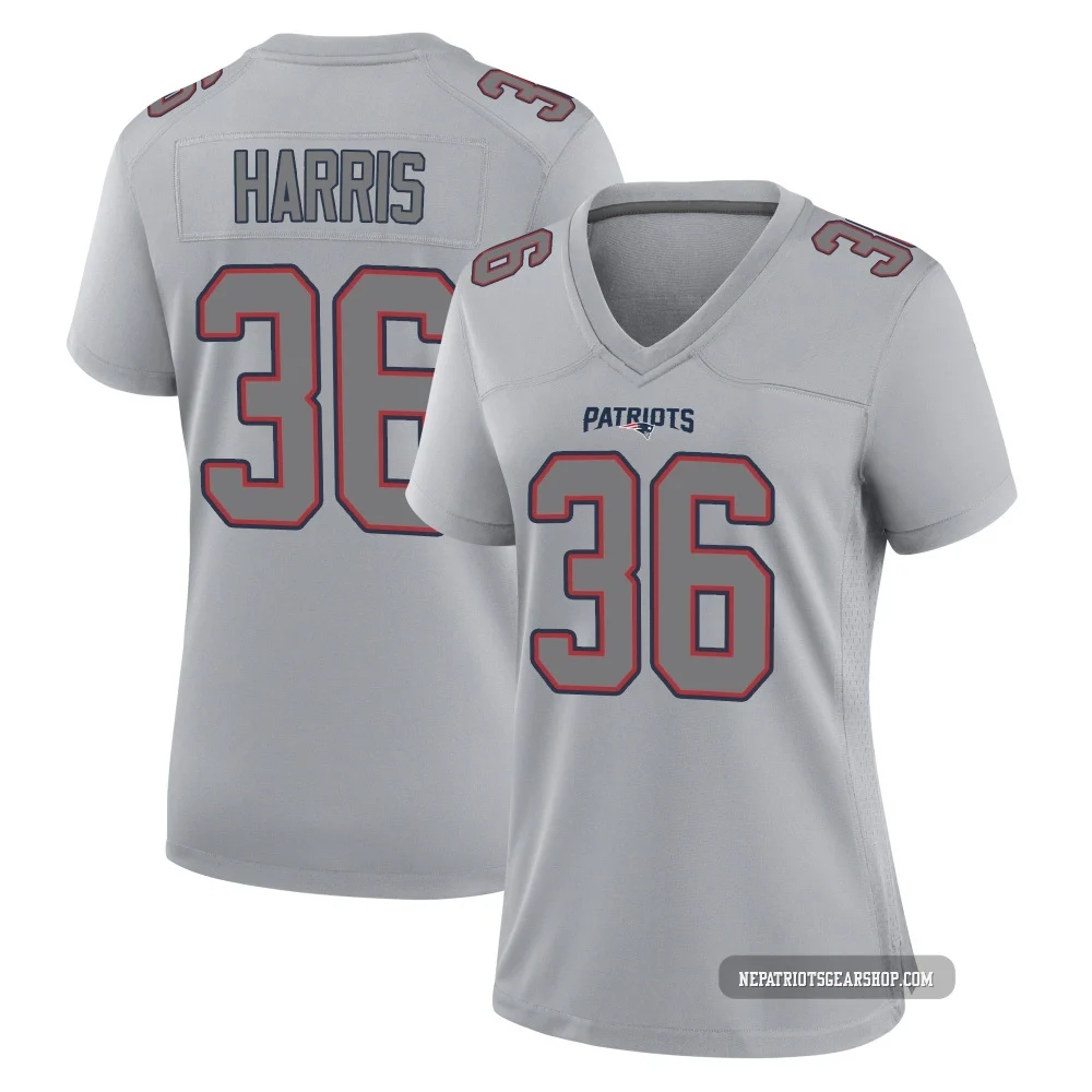 Kevin Harris ＃36 New England Patriots Game Silver Atmosphere Fashion Jersey - Women's