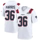 Kevin Harris ＃36 New England Patriots Game Super Bowl LX Patch Jersey - Youth White