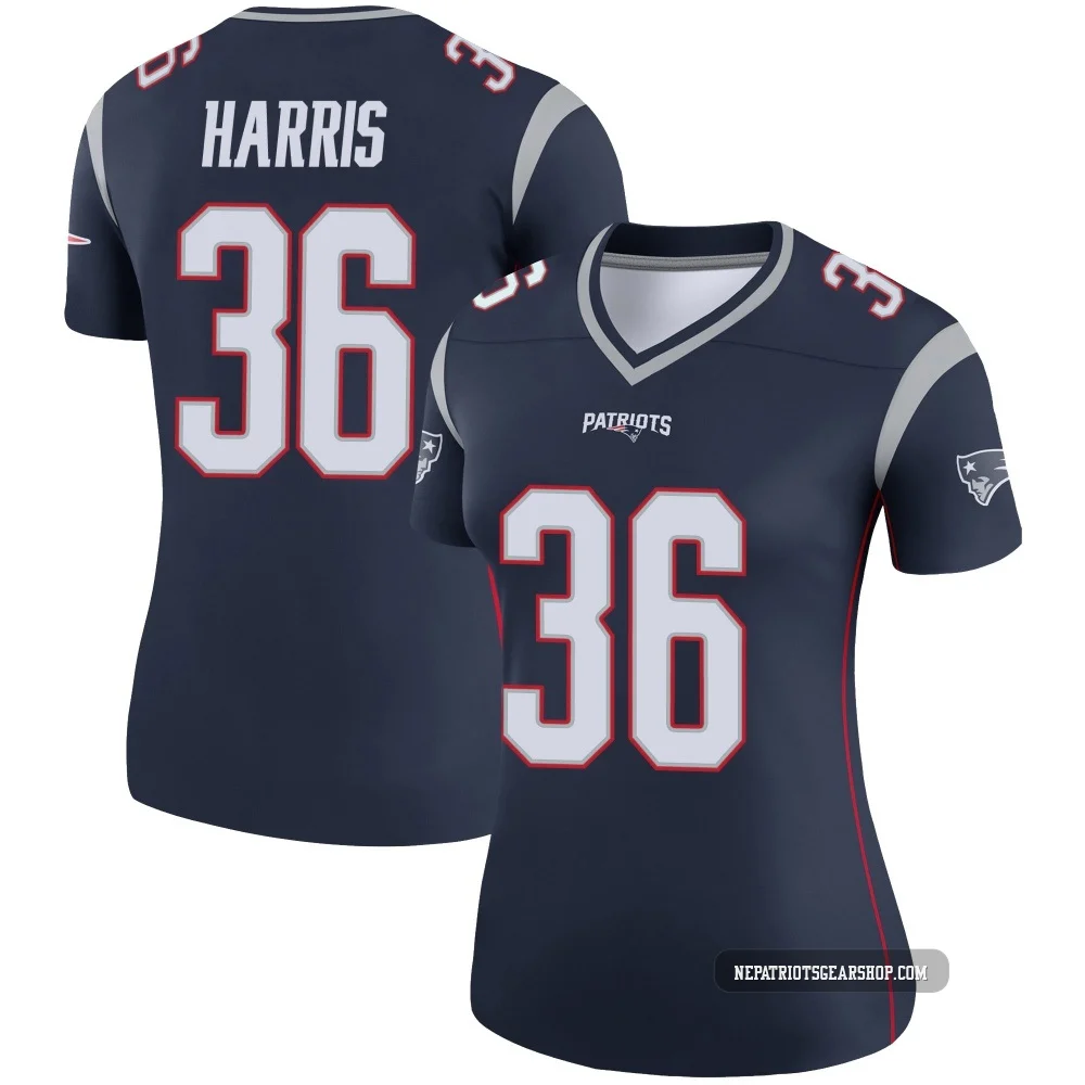 Kevin Harris ＃36 New England Patriots Legend Jersey - Women's Navy
