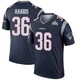Kevin Harris ＃36 New England Patriots Legend Super Bowl LX Patch Jersey - Youth Navy