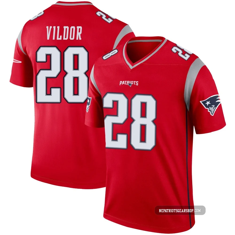Kindle Vildor ＃28 New England Patriots Legend Inverted Jersey - Youth Red
