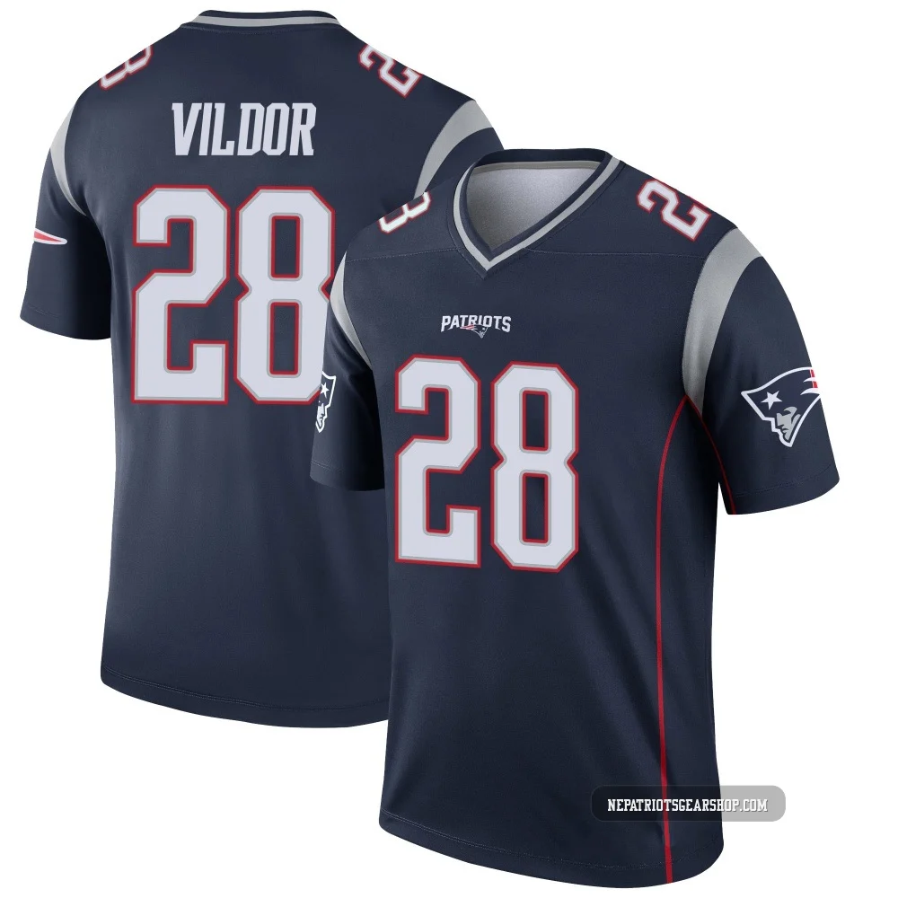 Kindle Vildor ＃28 New England Patriots Legend Jersey - Men's Navy