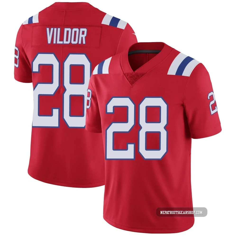 Kindle Vildor ＃28 New England Patriots Limited Vapor Untouchable Alternate Jersey - Men's Red