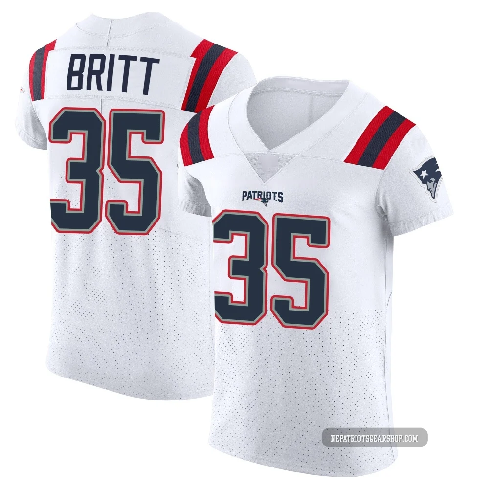 K.J. Britt ＃35 New England Patriots Elite Vapor Untouchable Jersey - Men's White