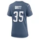 K.J. Britt ＃35 New England Patriots Game Storm 2025 Rivalries Collection Jersey - Women's Blue
