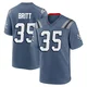 K.J. Britt ＃35 New England Patriots Game Storm 2025 Rivalries Collection Jersey - Youth Blue