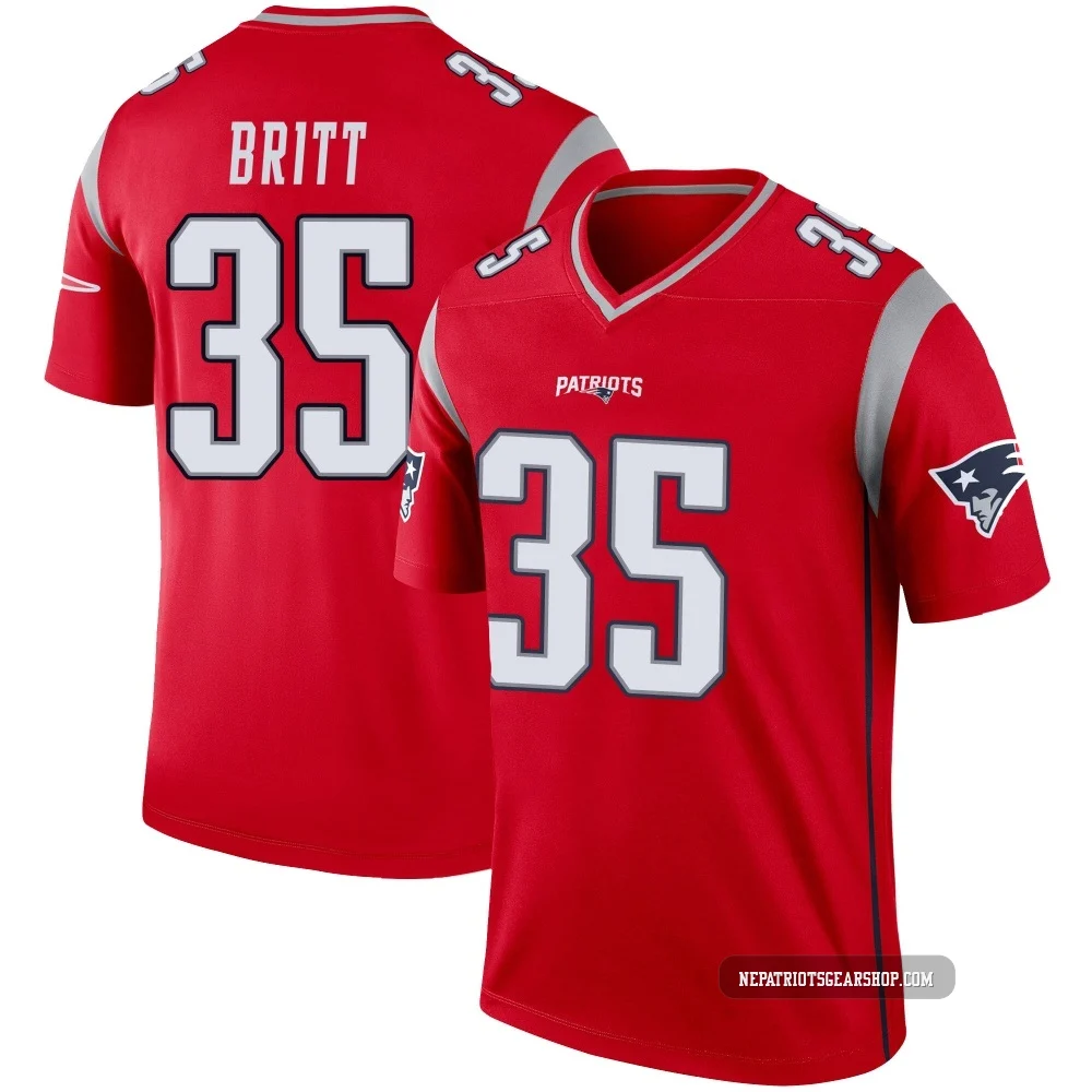 K.J. Britt ＃35 New England Patriots Legend Inverted Jersey - Men's Red