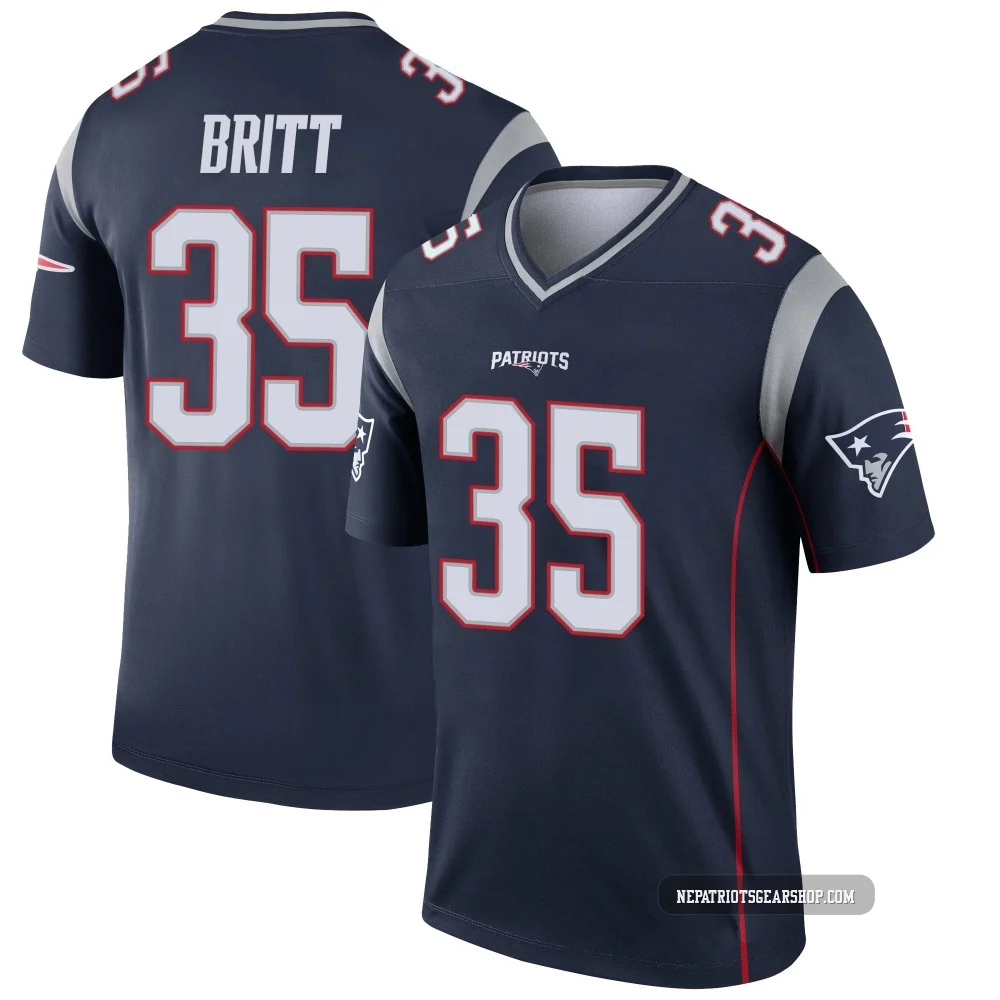 K.J. Britt ＃35 New England Patriots Legend Jersey - Men's Navy