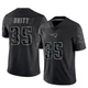 K.J. Britt ＃35 New England Patriots Limited Reflective Jersey - Youth Black