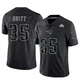 K.J. Britt ＃35 New England Patriots Limited Reflective Super Bowl LX Patch Jersey - Youth Black