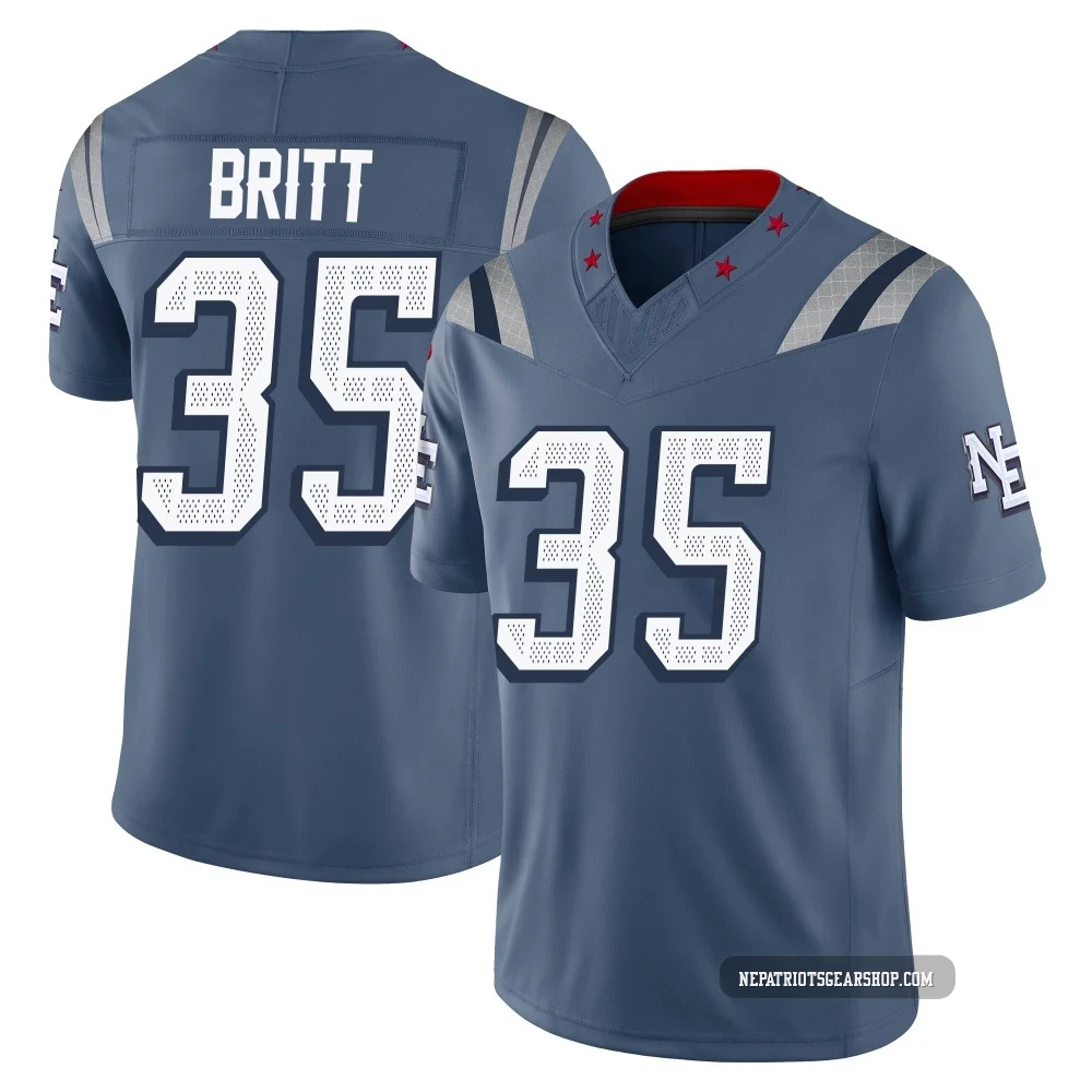 K.J. Britt ＃35 New England Patriots Limited Storm 2025 Rivalries Collection Jersey - Youth Blue