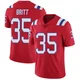 K.J. Britt ＃35 New England Patriots Limited Vapor Untouchable Alternate Jersey - Men's Red