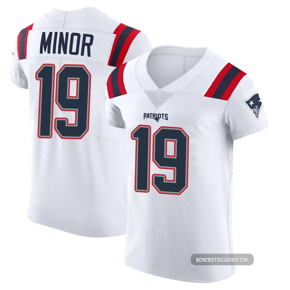 Kobee Minor ＃19 New England Patriots Elite Vapor Untouchable Jersey - Men's White