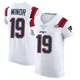 Kobee Minor ＃19 New England Patriots Elite Vapor Untouchable Super Bowl LX Patch Jersey - Men's White