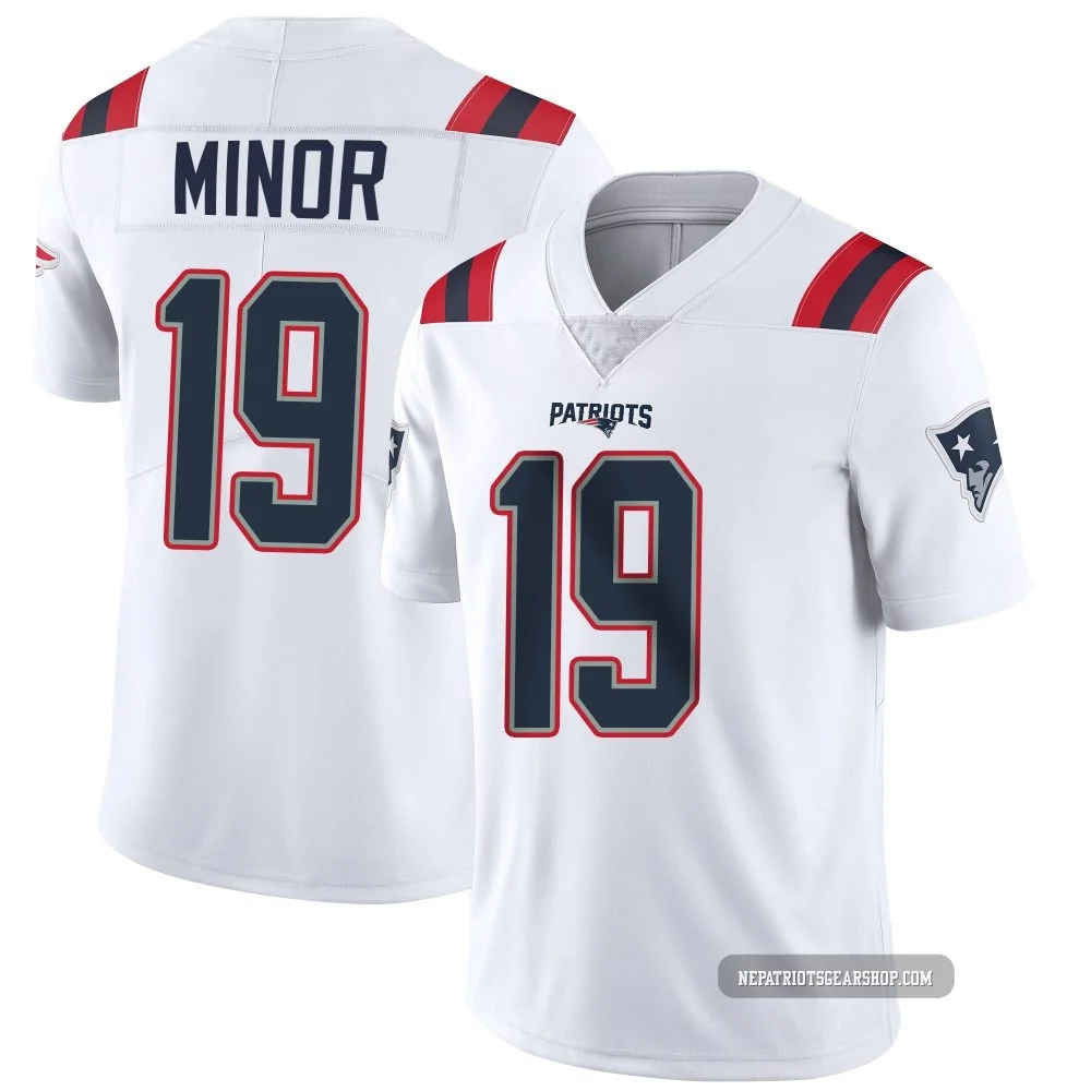 Kobee Minor ＃19 New England Patriots Limited Vapor Untouchable Jersey - Men's White