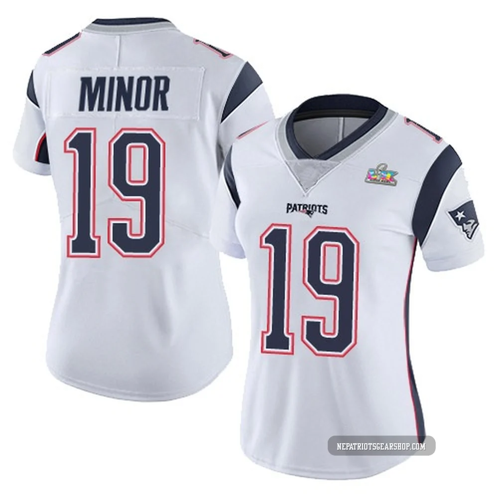 Kobee Minor ＃19 New England Patriots Limited Vapor Untouchable Super Bowl LX Patch Jersey - Women's White