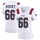 Kody Russey ＃66 New England Patriots Game Jersey - Women's White
