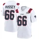 Kody Russey ＃66 New England Patriots Game Super Bowl LX Patch Jersey - Men's White