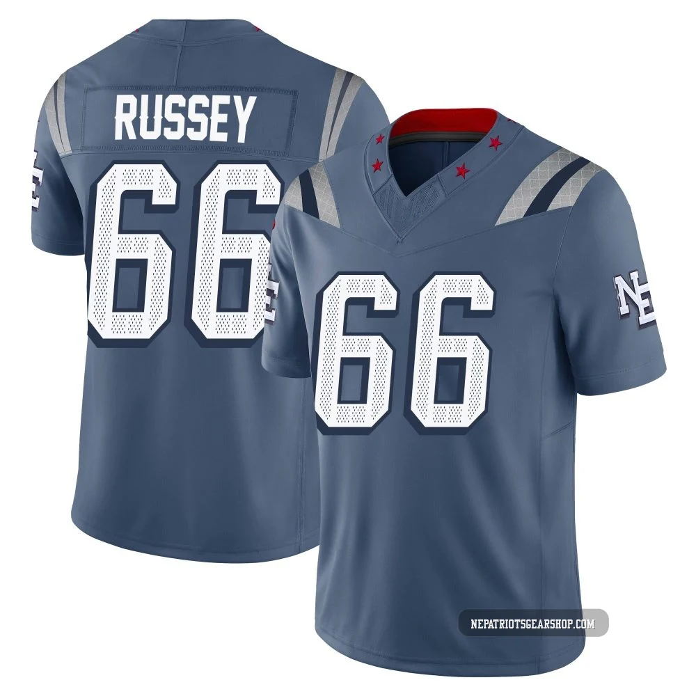 Kody Russey ＃66 New England Patriots Limited Storm 2025 Rivalries Collection Jersey - Youth Blue