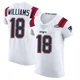 Kyle Williams ＃18 New England Patriots Elite Vapor Untouchable Super Bowl LX Patch Jersey - Men's White