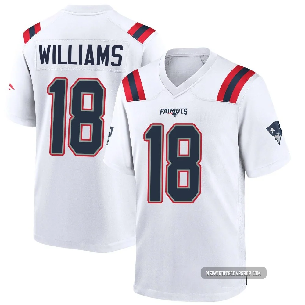 Kyle Williams ＃18 New England Patriots Game Jersey - Men's White