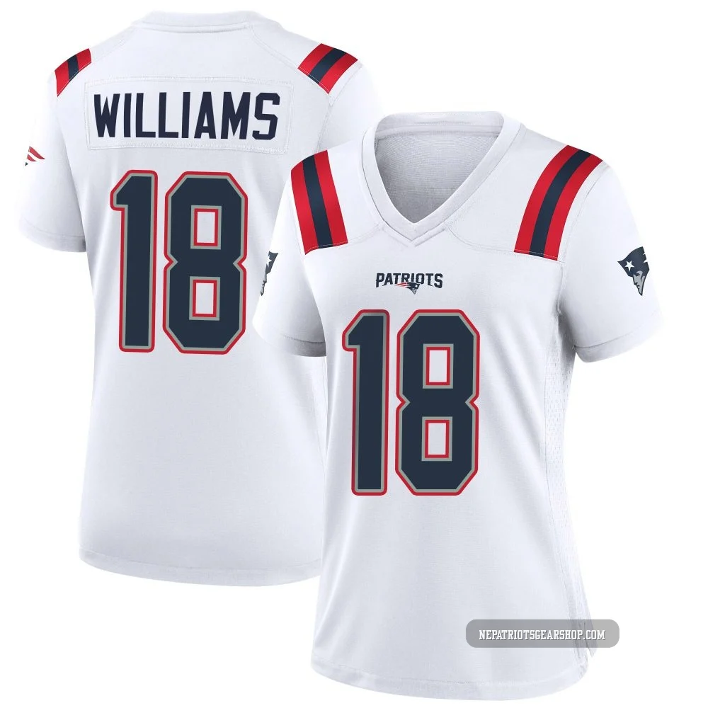 Kyle Williams ＃18 New England Patriots Game Jersey - Women's White