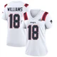 Kyle Williams ＃18 New England Patriots Game Super Bowl LX Patch Jersey - Women's White