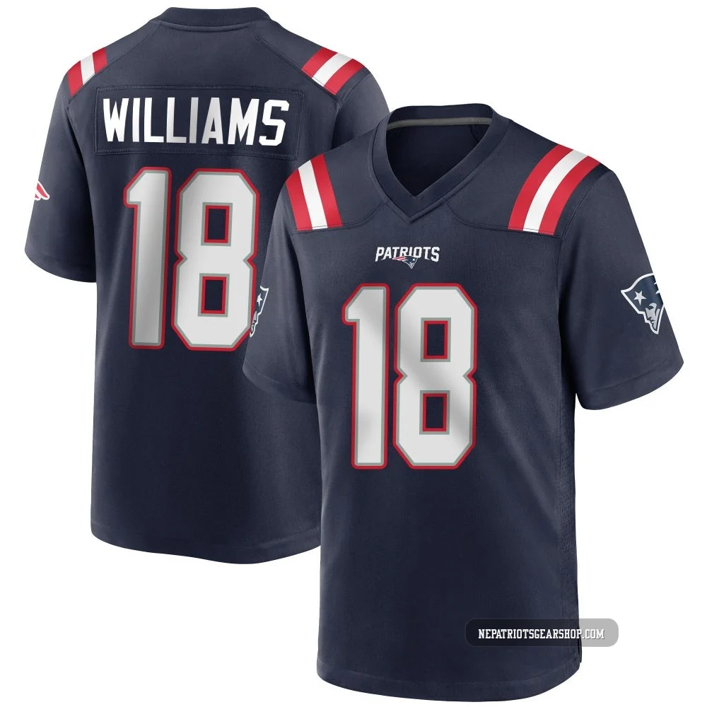 Kyle Williams ＃18 New England Patriots Game Team Color Jersey - Men's Navy Blue