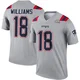 Kyle Williams ＃18 New England Patriots Legend Inverted Super Bowl LX Patch Jersey - Men's Gray