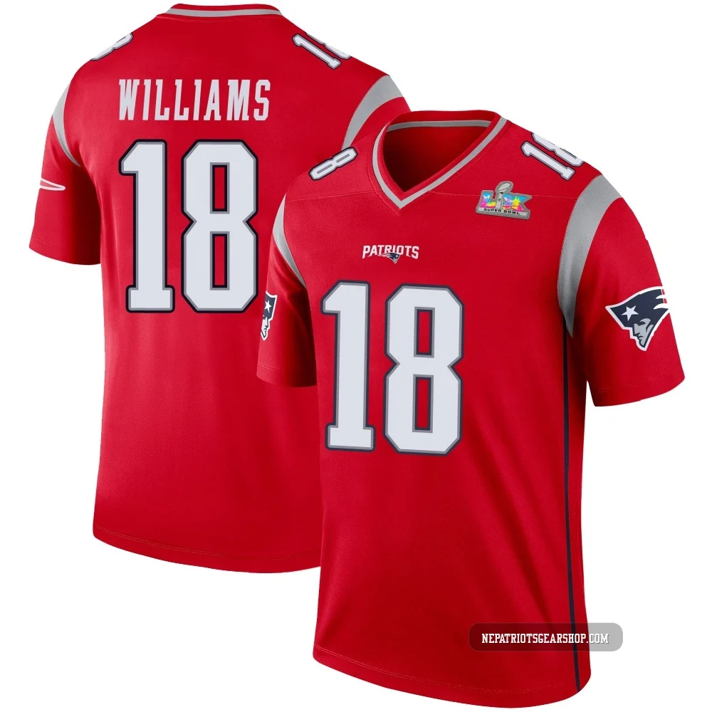 Kyle Williams ＃18 New England Patriots Legend Inverted Super Bowl LX Patch Jersey - Men's Red