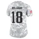 Kyle Williams ＃18 New England Patriots Limited 2024 Salute to Service Jersey - Women's Arctic Camo