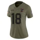 Kyle Williams ＃18 New England Patriots Limited 2025 Salute to Service Jersey - Women's Olive