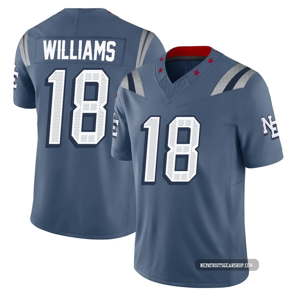 Kyle Williams ＃18 New England Patriots Limited Storm 2025 Rivalries Collection Jersey - Youth Blue