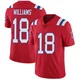 Kyle Williams ＃18 New England Patriots Limited Vapor Untouchable Alternate Jersey - Youth Red