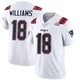 Kyle Williams ＃18 New England Patriots Limited Vapor Untouchable Super Bowl LX Patch Jersey - Youth White