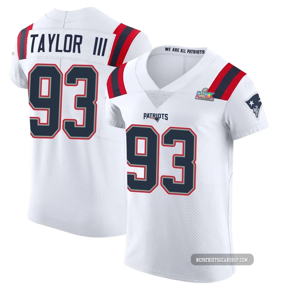 Leonard Taylor III ＃93 New England Patriots Elite Vapor Untouchable Super Bowl LX Patch Jersey - Men's White