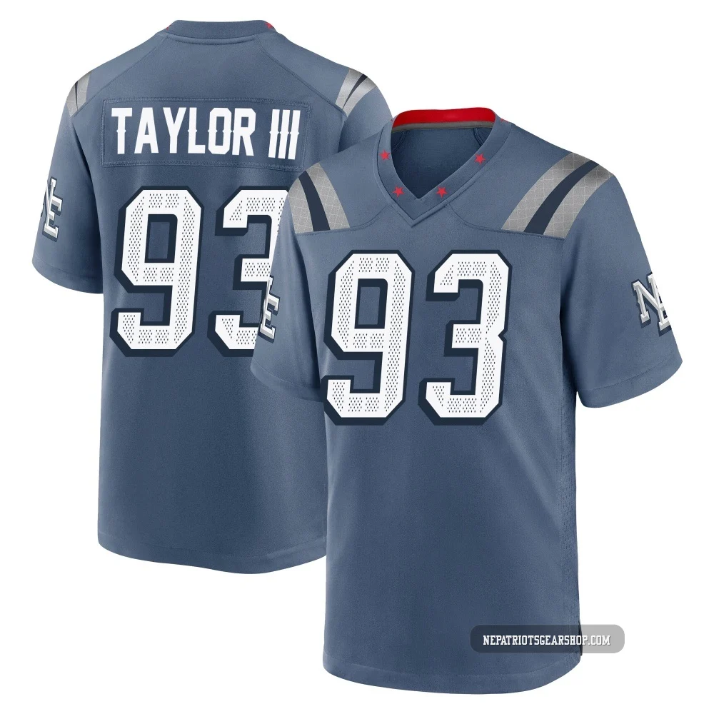 Leonard Taylor III ＃93 New England Patriots Game Storm 2025 Rivalries Collection Jersey - Men's Blue