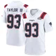 Leonard Taylor III ＃93 New England Patriots Game Super Bowl LX Patch Jersey - Youth White