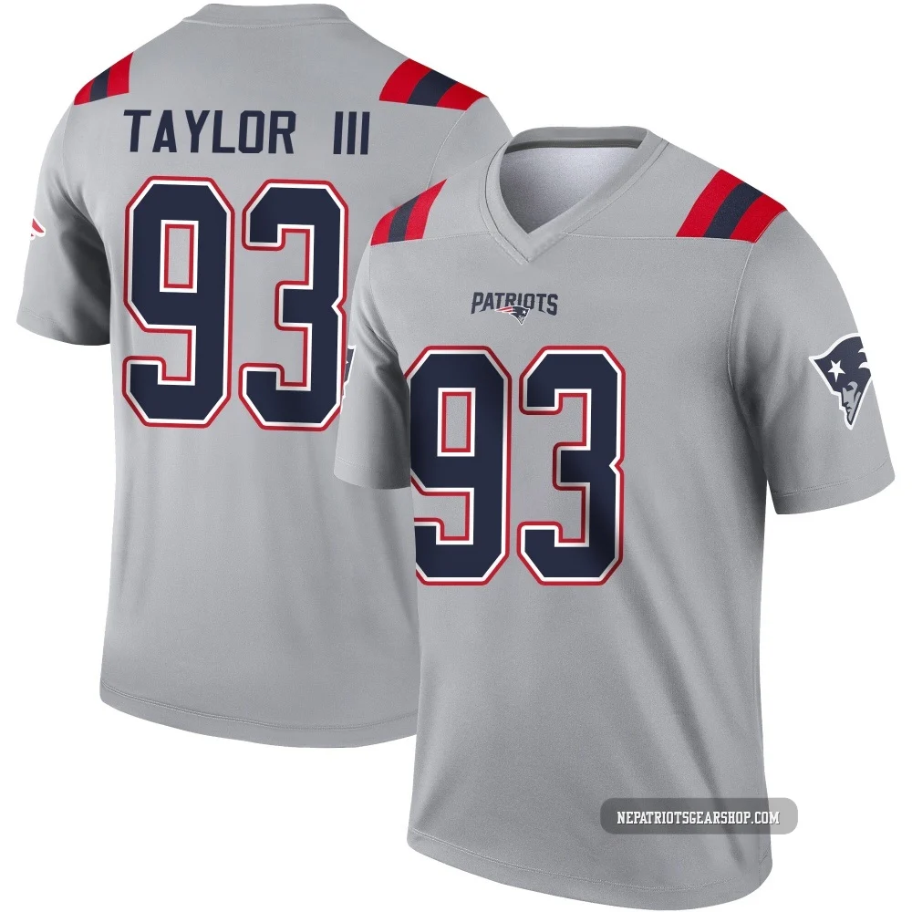 Leonard Taylor III ＃93 New England Patriots Legend Inverted Jersey - Men's Gray