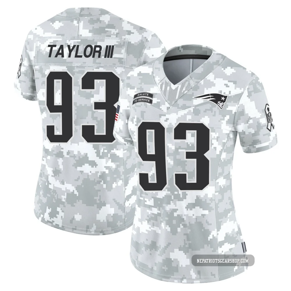 Leonard Taylor III ＃93 New England Patriots Limited 2024 Salute to Service Jersey - Women's Arctic Camo