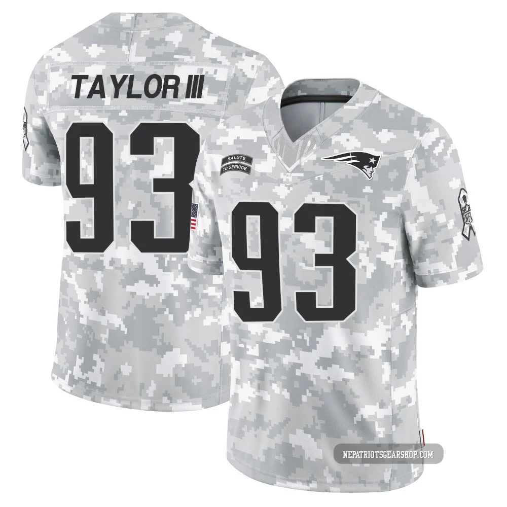 Leonard Taylor III ＃93 New England Patriots Limited 2024 Salute to Service Jersey - Youth Arctic Camo