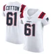 Lester Cotton ＃61 New England Patriots Elite Vapor Untouchable Jersey - Men's White